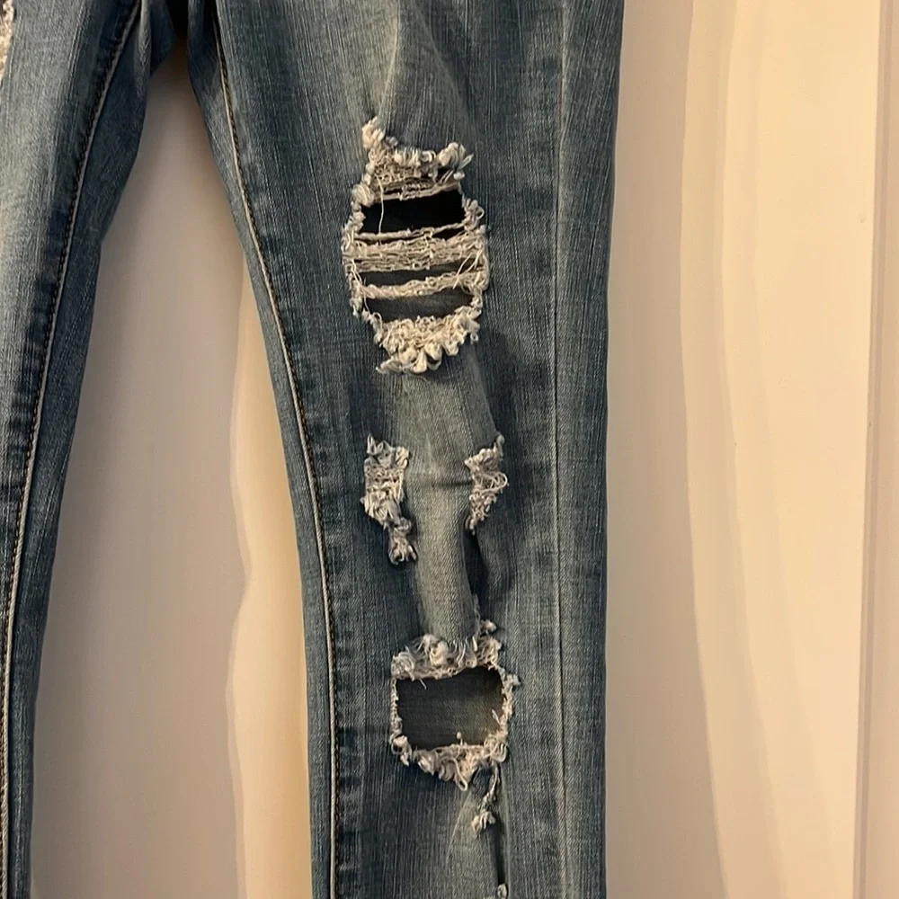 American Bazi Los Ángeles size 3 skinny distressed jean - Picture 3 of 5